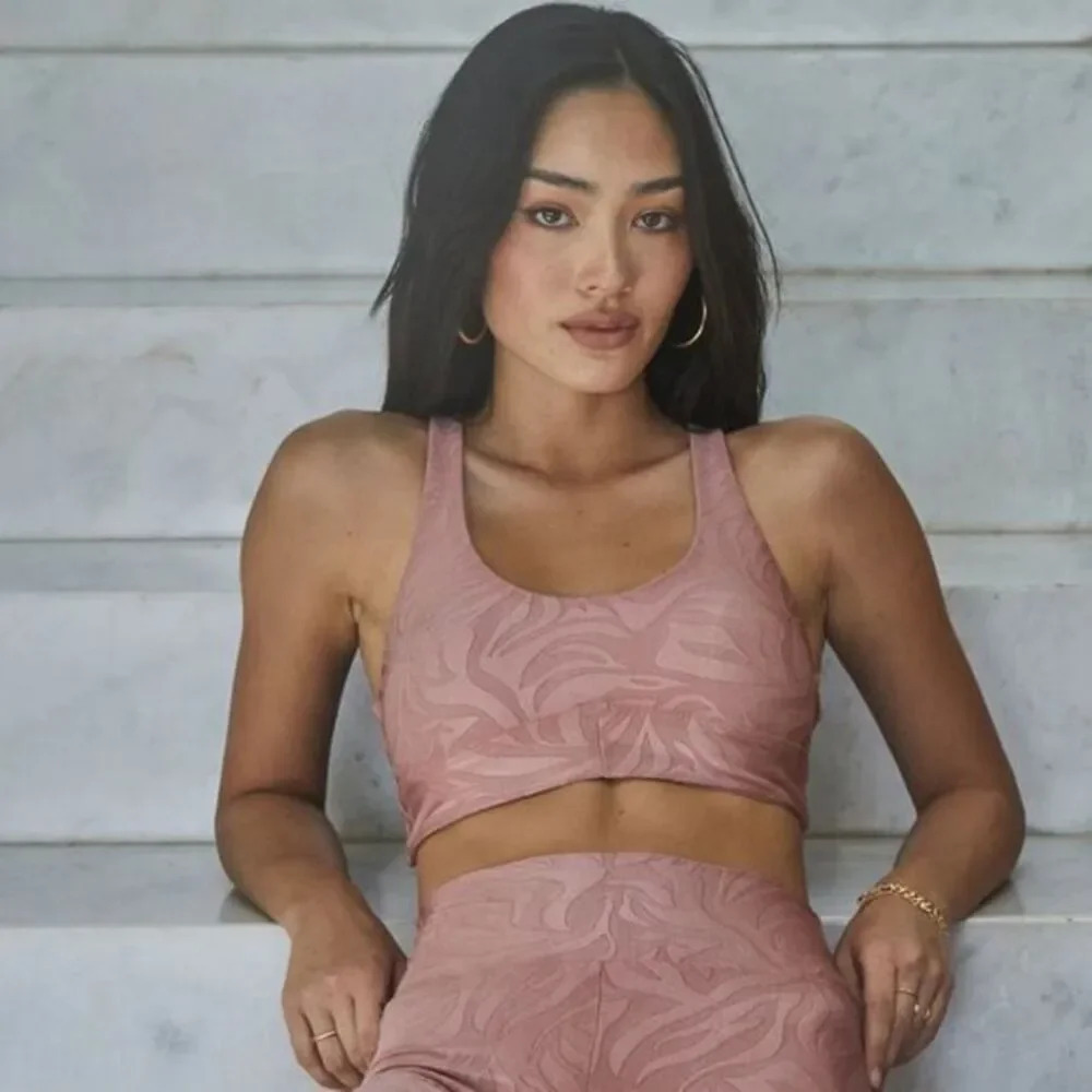 Koral Ring Foliage Sports Bra - Dusty Rose
